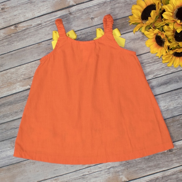 Orange Daisy girls dress 2T - Picture 4 of 5